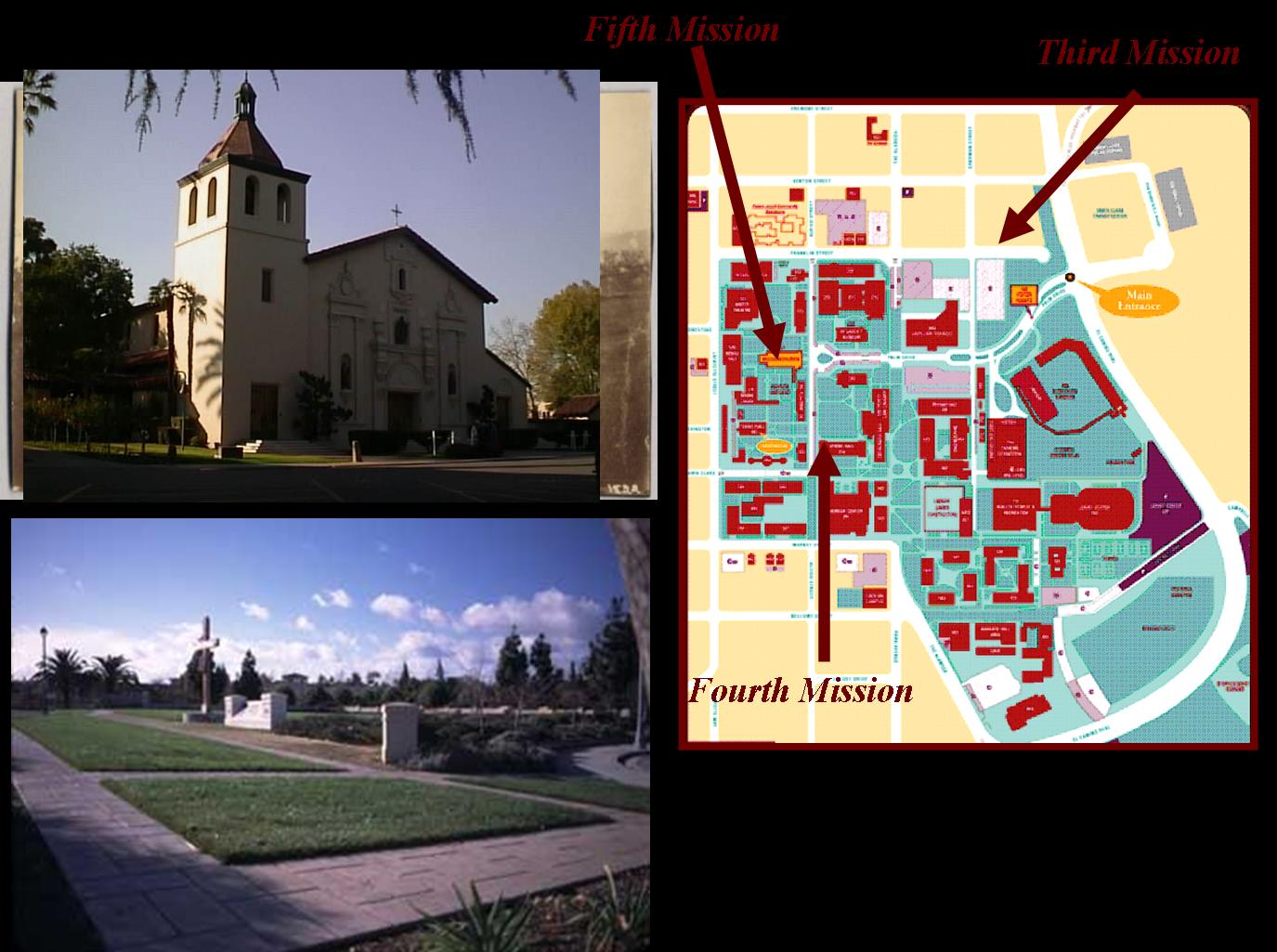 Locations of Spanish Missions in Santa Clara
