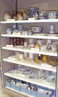 Good Storage for mended or whole ceramics or glass artifacts