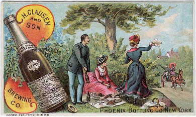 Champagne bottle used for lager beer; click to enlarge.