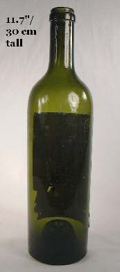 Bordeaux shape wine bottle; click to enlarge.