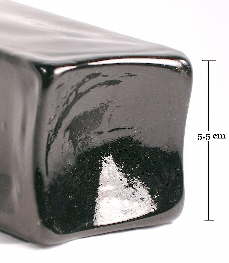 Base of a dip molded case gin bottle showing embossing; click to enlarge.