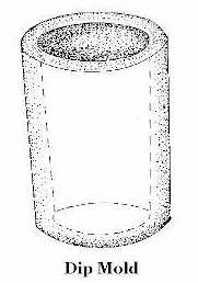 Illustration of a dip mold; click to enlarge.