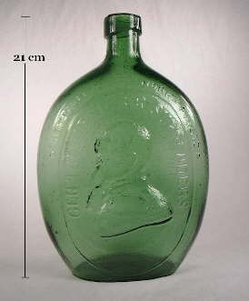 Quart Washington-Taylor flask in medium yellow green; click to enlarge.