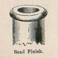 Illustration of a bead finish from an early 20th century glass catalog; click to enlarge.