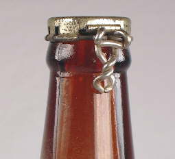 Kork-N-Seal on a crown finished beer bottle; click to enlarge.