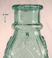 Image of a bead finish on a cathedral pickle bottle; click to enlarge.