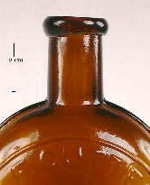 Image of a bead finish on an 1870's whiskey flask; click to enlarge.