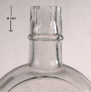 Image of a brandy finish on a late 19th century liquor flask; click to enlarge.