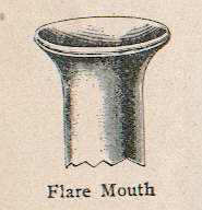 Image of a flare mouth illustration from an early 20th century glass makers catalog; click to enlarge.