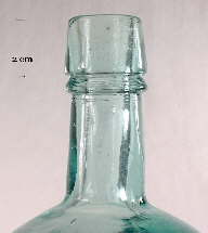 Image of a brandy finish on a 1880's medicinal tonic bottle; click to enlarge.