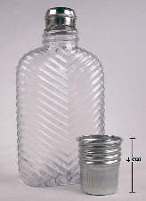 Imperial double screw cap flask with big cap off; click to enlarge.