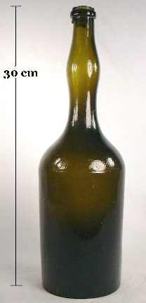 Ladies leg bitters bottle from the 1850s; click to enlarge.