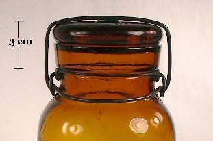 Lightning closure with lid on a Lightning fruit jar; click to enlarge.