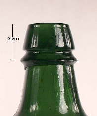 Image of a mineral finish on an 1880's  mineral water bottle; click to enlarge.