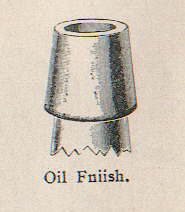 Image of an oil finish illustration from an early 20th century glass makers catalog; click to enlarge.