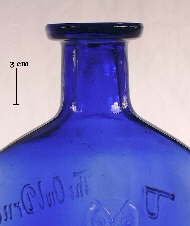 Image of a prescription finish on a ca. 1900 poison bottle; click to enlarge.