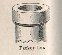 Image of a packer lip illustration from an early 20th century glass makers catalog; click to enlarge.