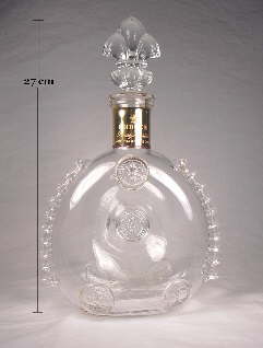 Modern hand-blown cognac decanter with a glass stopper; click to enlarge.
