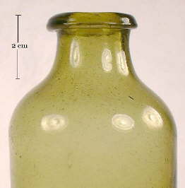 Image of a bead finish on an early American utility or snuff bottle; click to enlarge.