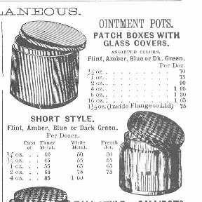 Metal caps illustrated in the 1880 Whitall Tatum glass catalog.