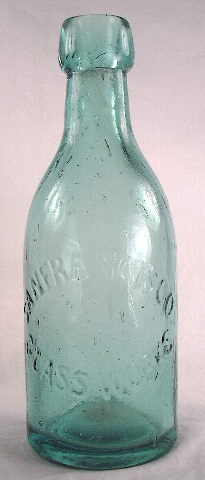 Circa 1870 soda bottle from the San Francisco Glass Works
