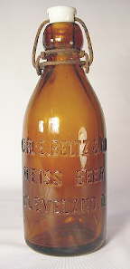 Late 19th century weiss beer bottle from Cleveland; click to enlarge.