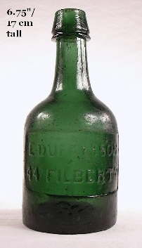 Mid 1850s porter bottle; click to enlarge.
