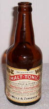 Malt Tonic bottle from 1910-1920 era; click to enlarge.