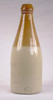 Late 19th century stoneware ale or stout bottle; click to enlarge.