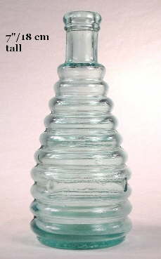 Beehive sauce bottle from the 1880s; click to enlarge.