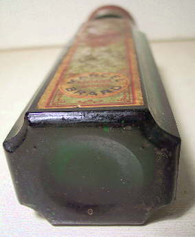 Late 19th or early 20th century capers bottle base; click to enlarge.
