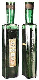 Late 19th century capers bottle; click to enlarge.