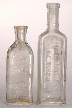 Machine-made extract bottles; click to enlarge.