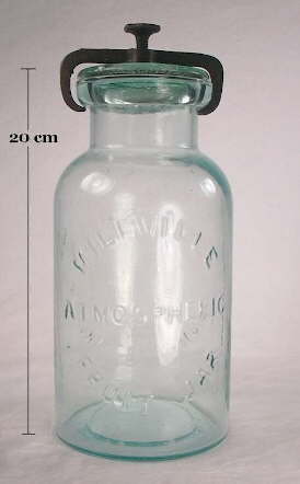 Late 19th century Atmospheric Fruit Jar; click to enlarge.
