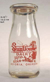 1940s ACL milk or cream bottle; click to enlarge.