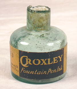 Early 20th century English ink bottle; click to enlarge.