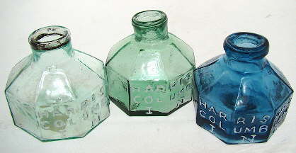 Harrison's Columbia Ink bottles; click to enlarge.