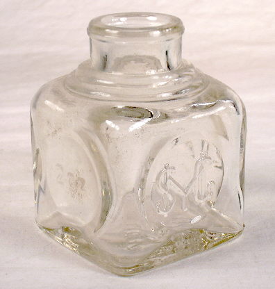 Square Sanford's ink bottle; click to enlarge.