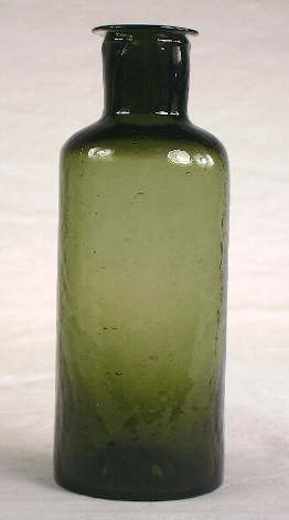 Utility or ink bottle from the 1840s or 1850s; click to enlarge.
