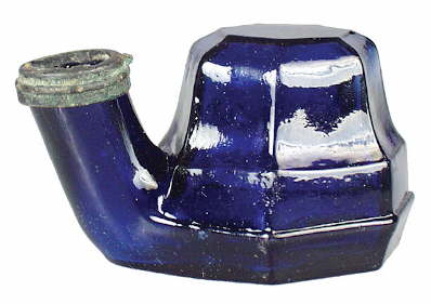 Teakettle ink well from the 1875-1890 era; click to enlarge.