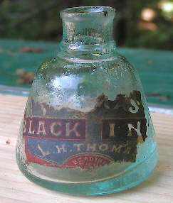 Ca. 1870 cone ink bottle; click to enlarge.