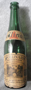 Apollinaris bottle from the 1930s; click to enlarge.