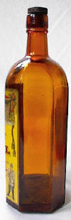 Kummel bottle side view; click to enlarge.