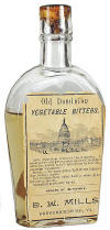 Shoo-fly flask used for bitters; click to enlarge.