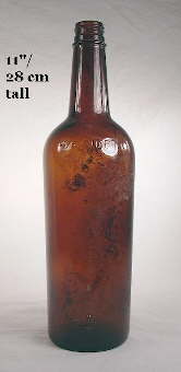 Mid 20th century liquor bottle; click to enlarge.