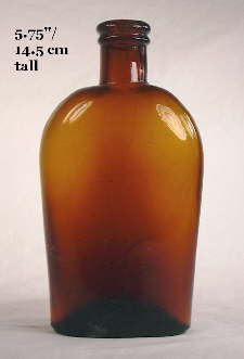Early 1880's union oval half pint flask; click to enlarge.