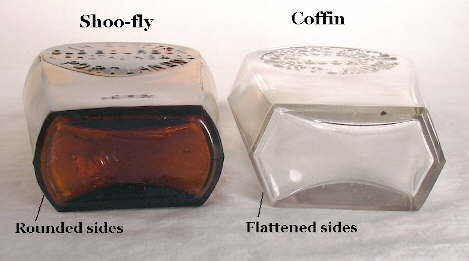 Shoo-fly and coffin flask bases; click to enlarge.