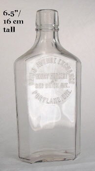 Washington style half pint flasks; click to enlarge.