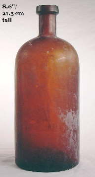 1880s druggist packing bottle; click to enlarge.