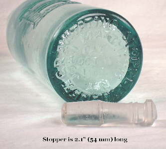 Gravitating stopper and bottle base; click to enlarge.